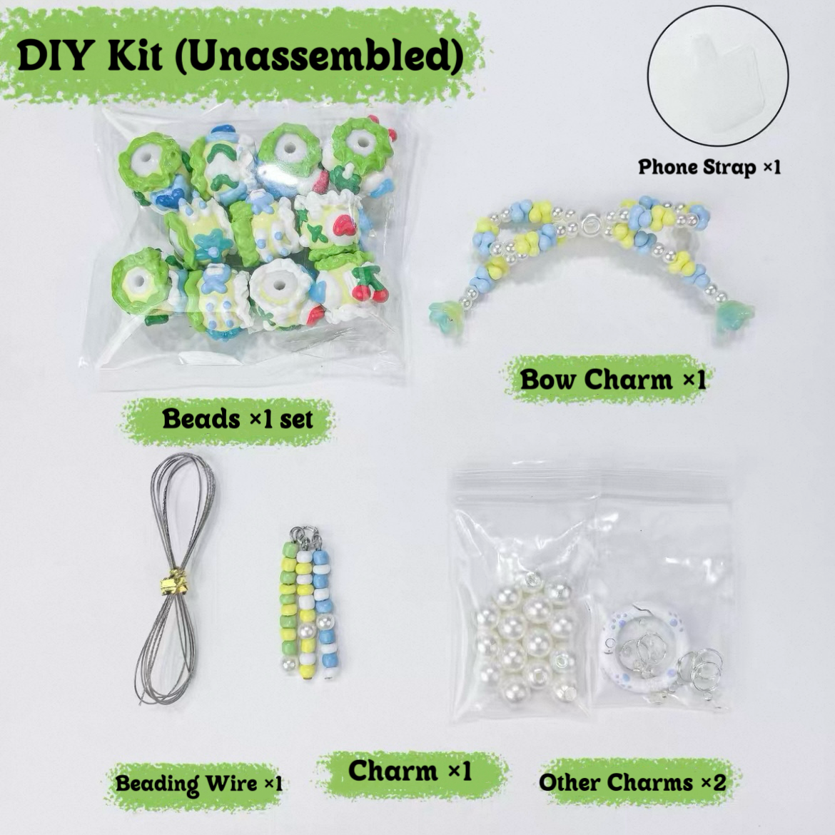 Cute Beaded Charm Set