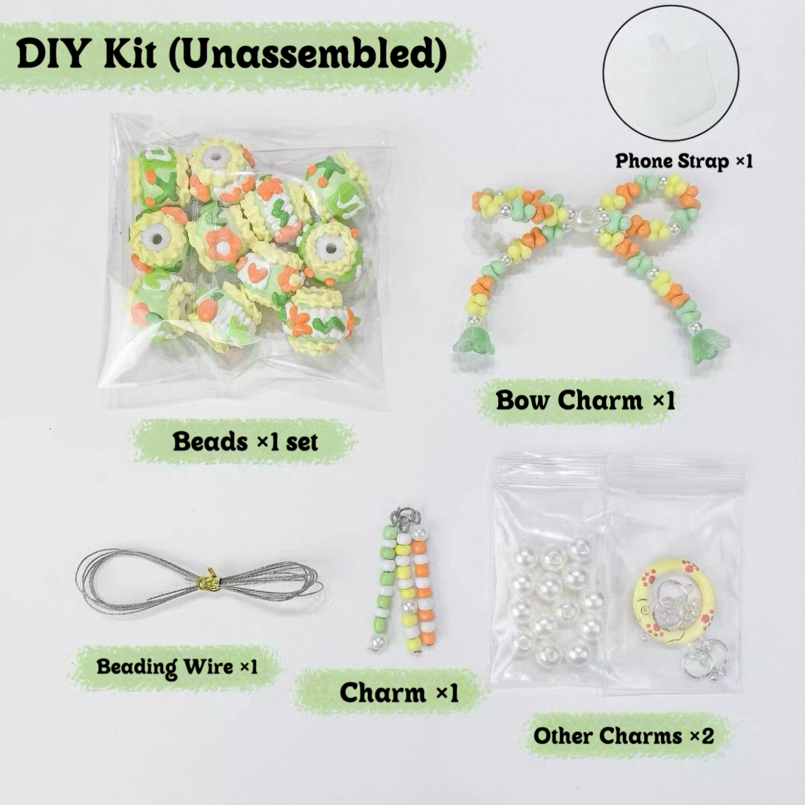 Cute Beaded Charm Set